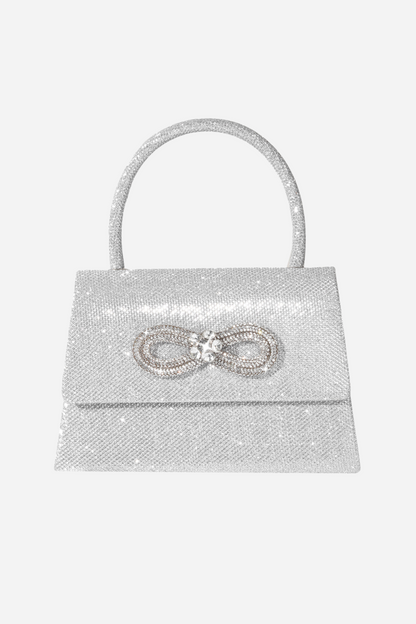 Metallic Shine Diamante Handle Bag
