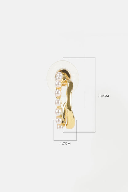 Pendientes de perlas falsas 