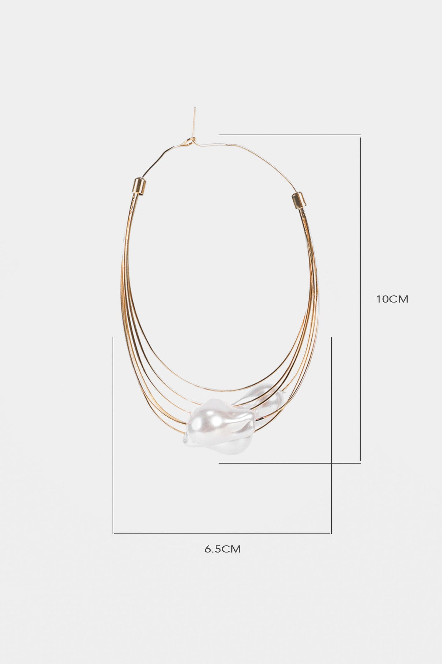 Pendientes de metal con perlas de imitación 