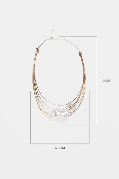 Pendientes de metal con perlas de imitación 