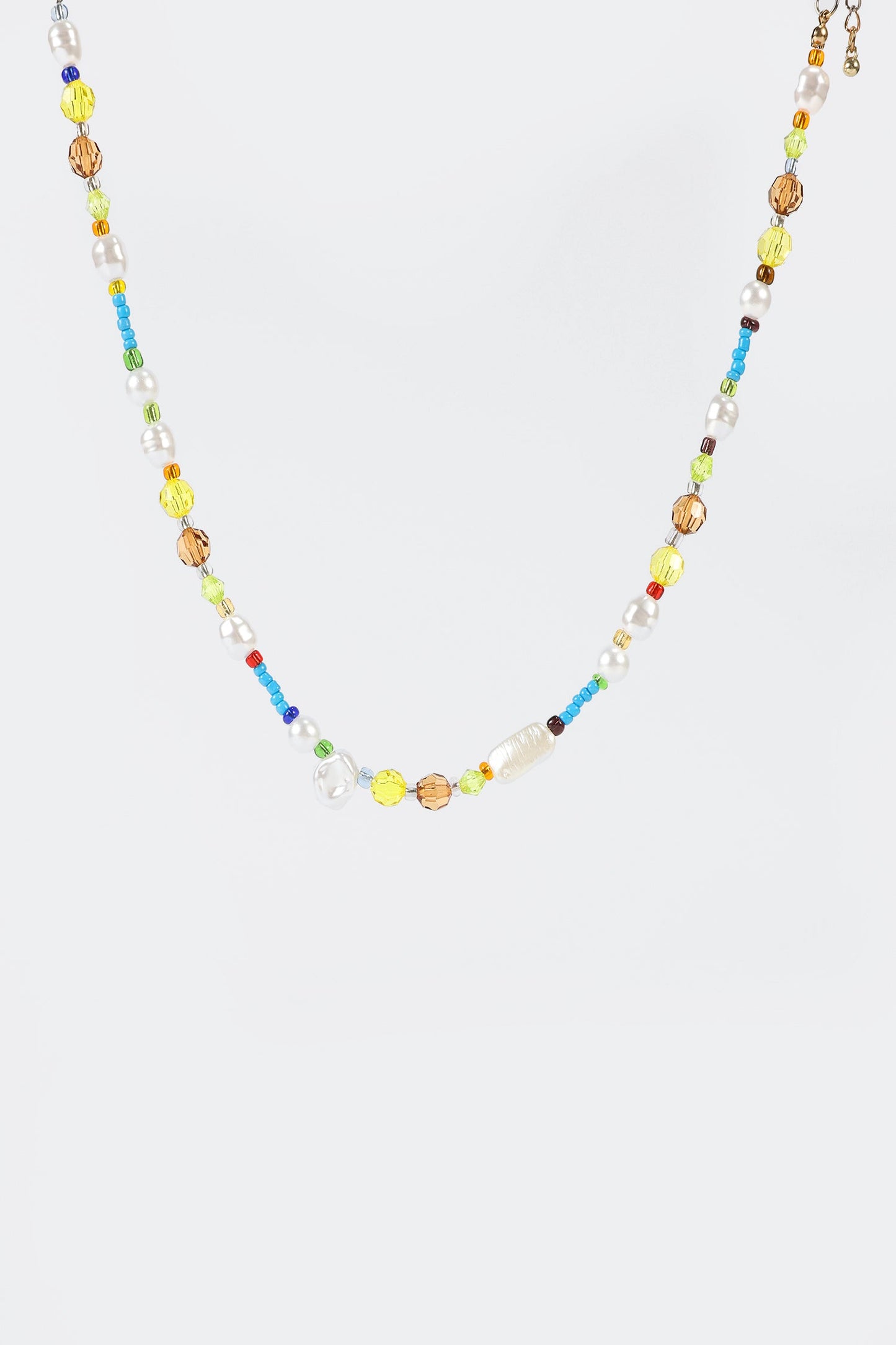 Collar colgante con cuentas de perlas falsas 