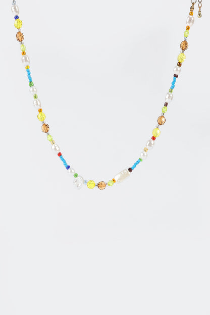 Collar colgante con cuentas de perlas falsas 