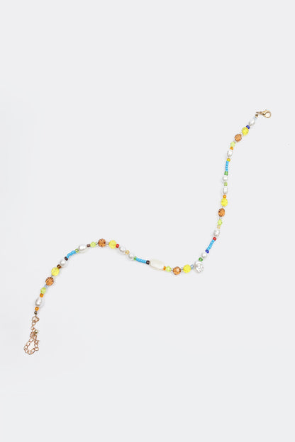 Collar colgante con cuentas de perlas falsas 