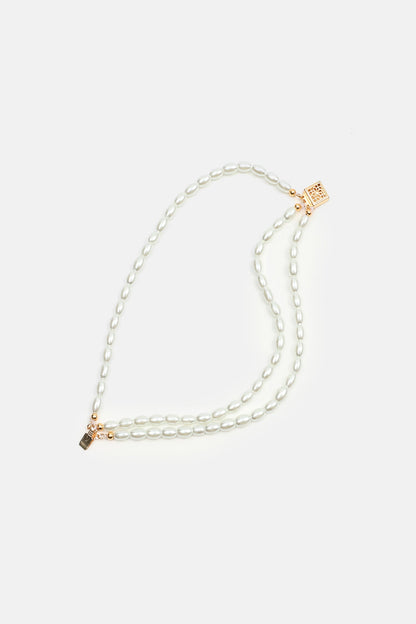 Pulsera de cuentas de perlas falsas 