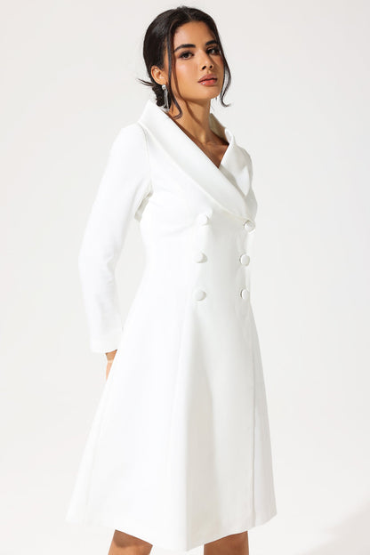 Vestido midi de manga larga con hombros descubiertos 