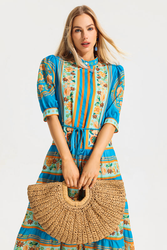 Large Handmade Strawhand Moon Bag