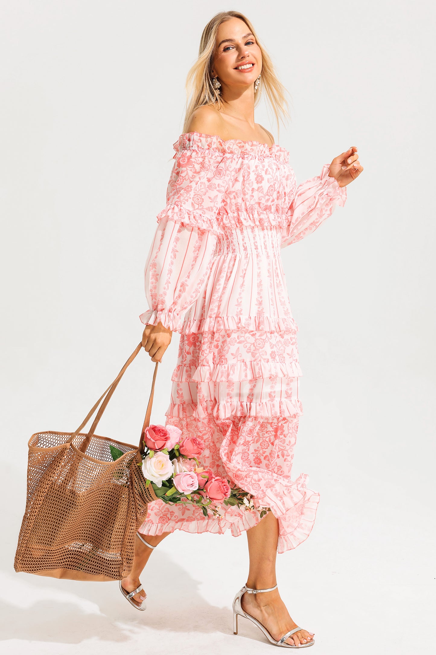 Bolso de mano de malla para playa 