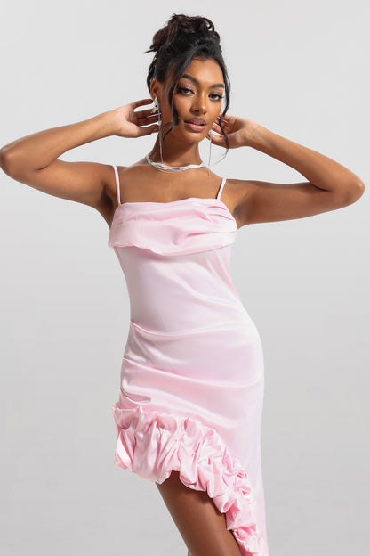 Vestido midi de encaje agárico sin mangas sólido 