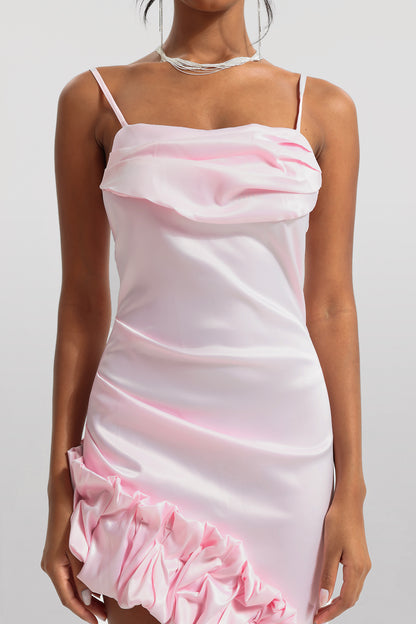 Vestido midi de encaje agárico sin mangas sólido 