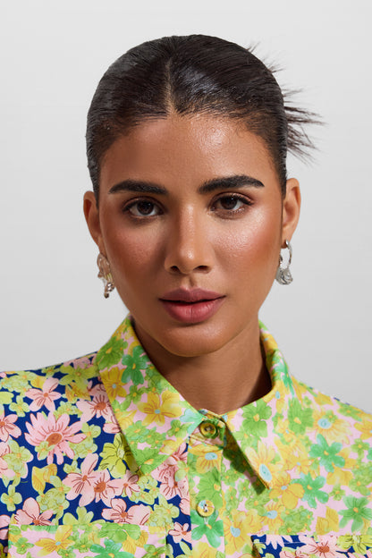 Pendientes de metal con textura irregular 