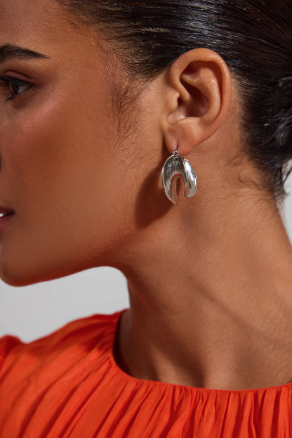 Pendientes de metal de línea 