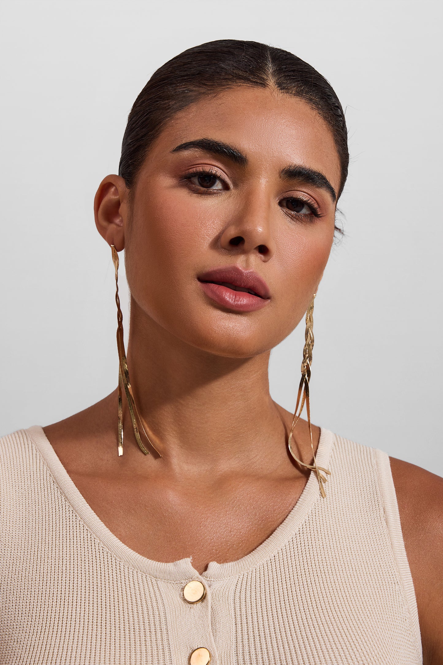 Pendientes de borlas de metal 