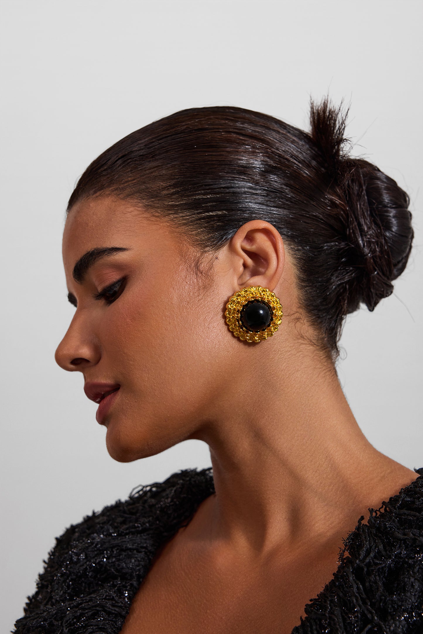 Pendientes redondos de metal 