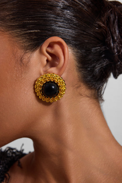 Pendientes redondos de metal 