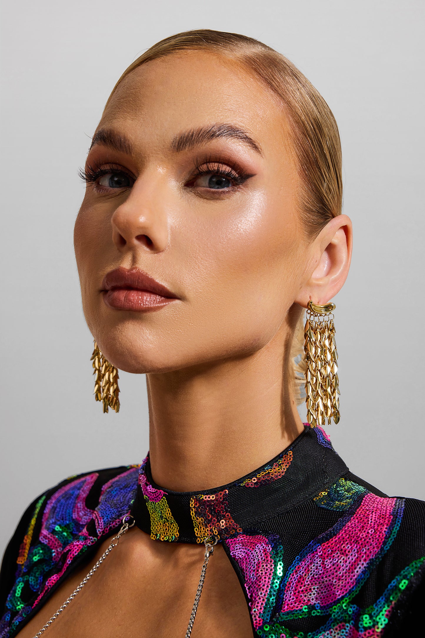 Pendientes de borlas de trigo dorado 