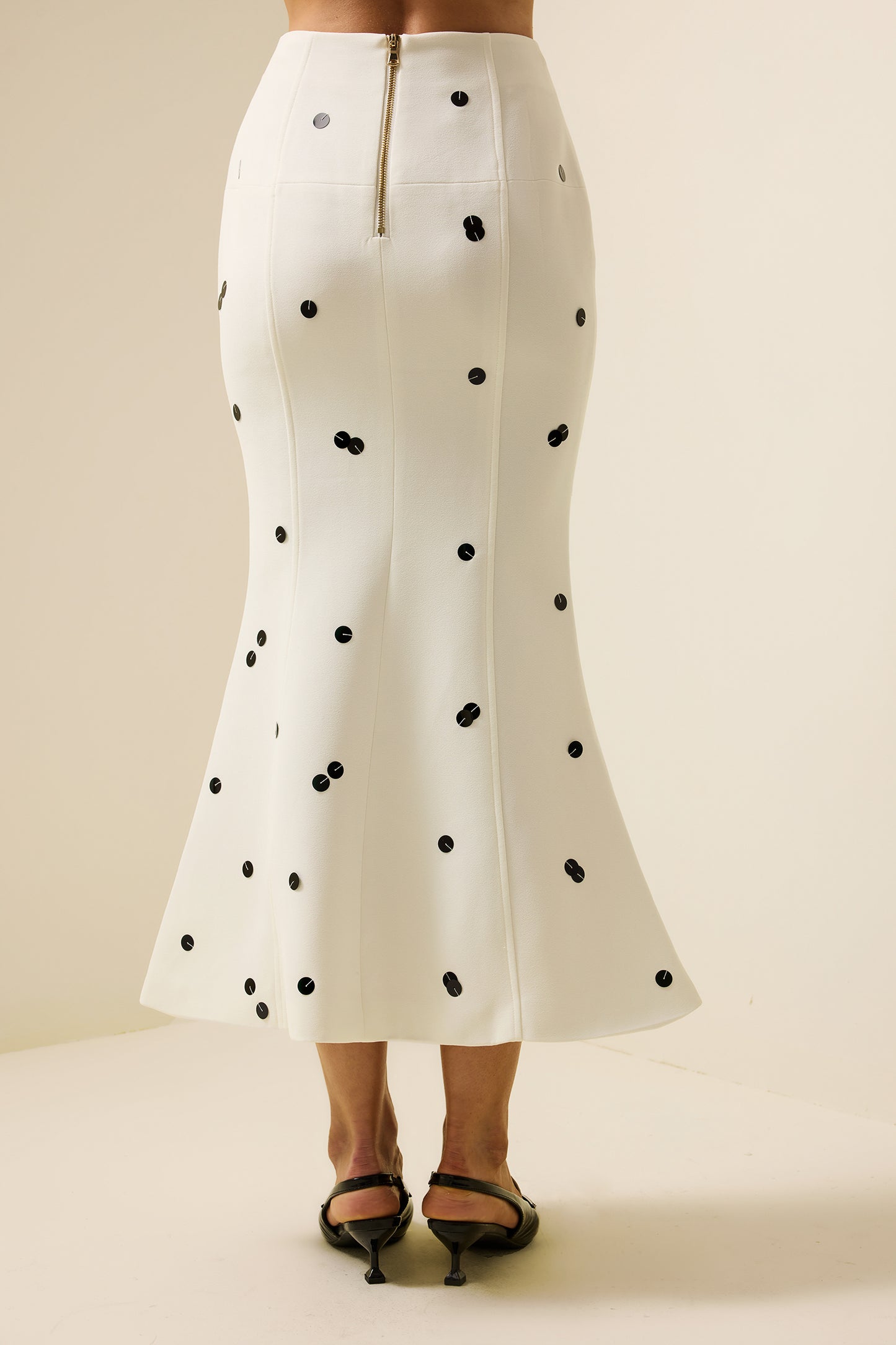 Falda de sirena de cintura alta con lentejuelas 