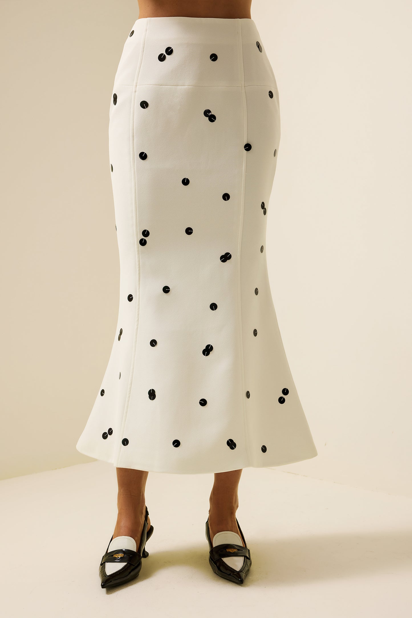 Falda de sirena de cintura alta con lentejuelas 