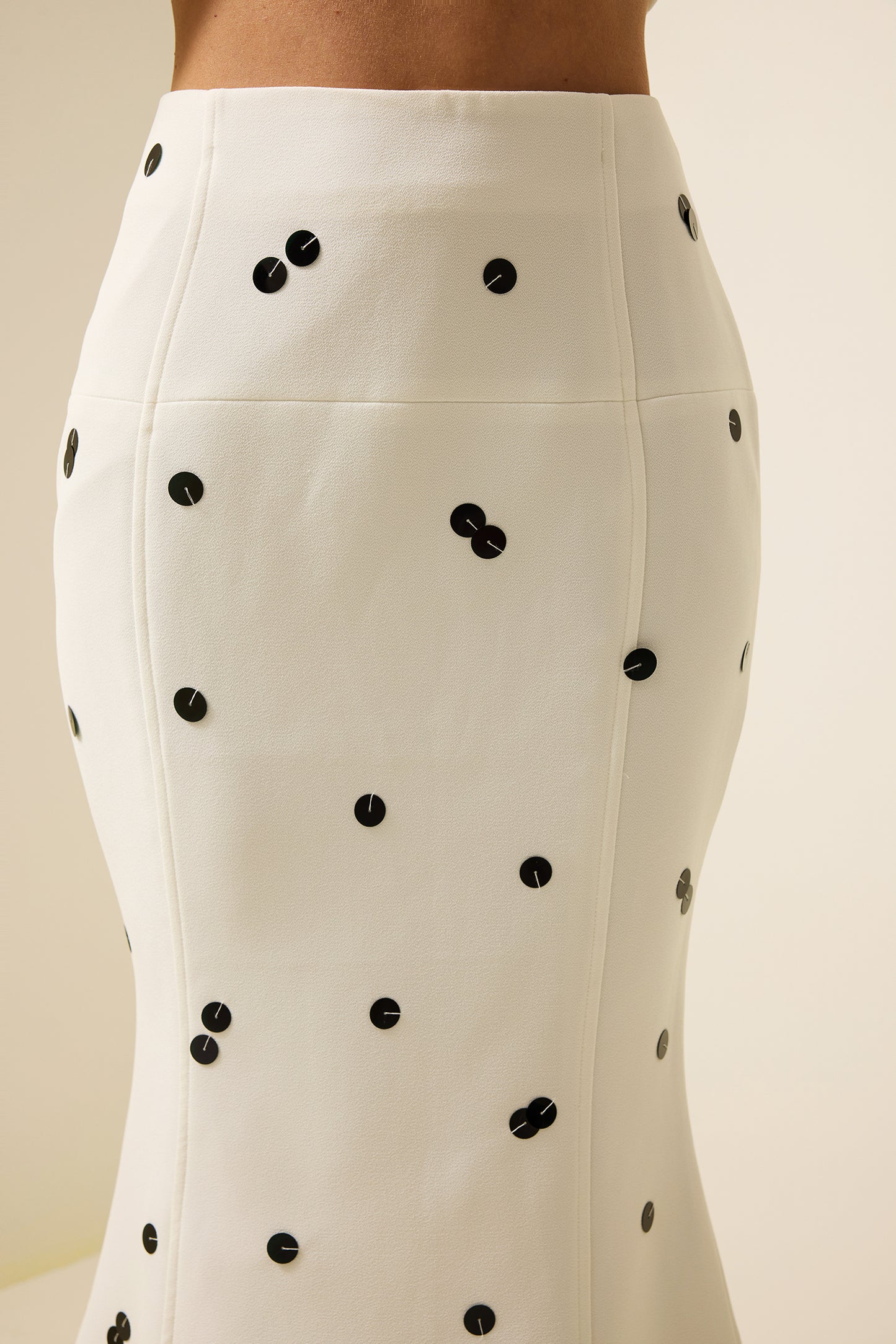 Falda de sirena de cintura alta con lentejuelas 