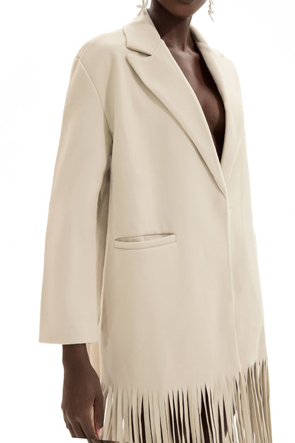 Abrigo midi de lana con solapa y cinturón 