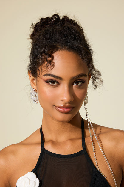 Pendientes colgantes con borlas de forma irregular 