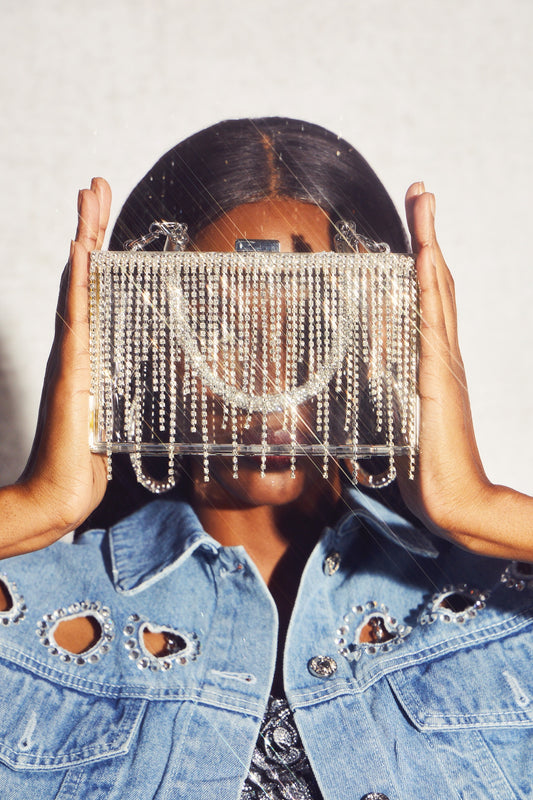 Rhinestone Fringe Handbag