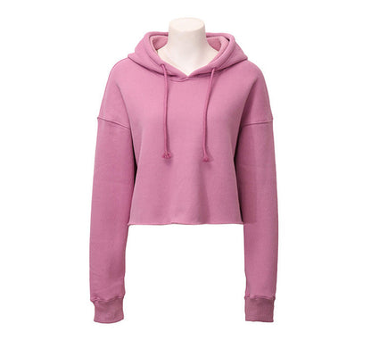 Sudadera deportiva para mujer, otoño-invierno, con forro polar, sudadera con capucha, top corto personalizado de manga larga