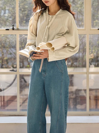 Faith Casual Collar Drawstring Shirt