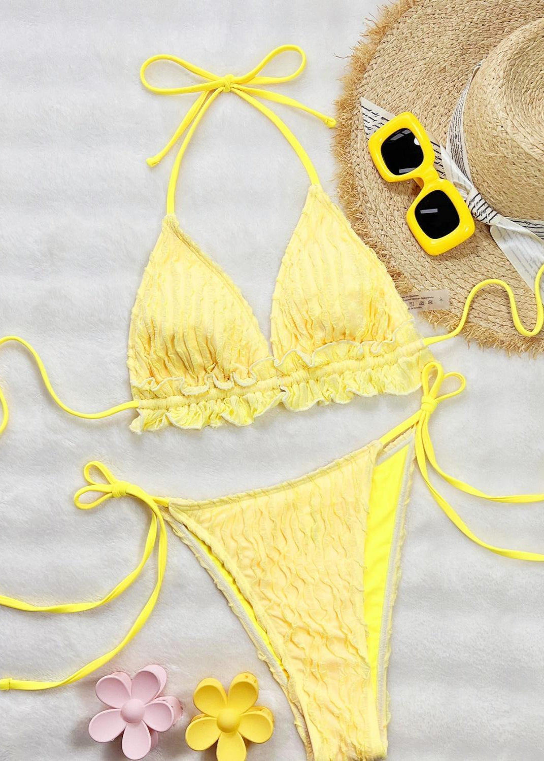 Sunburst Ruffle Bikini Set