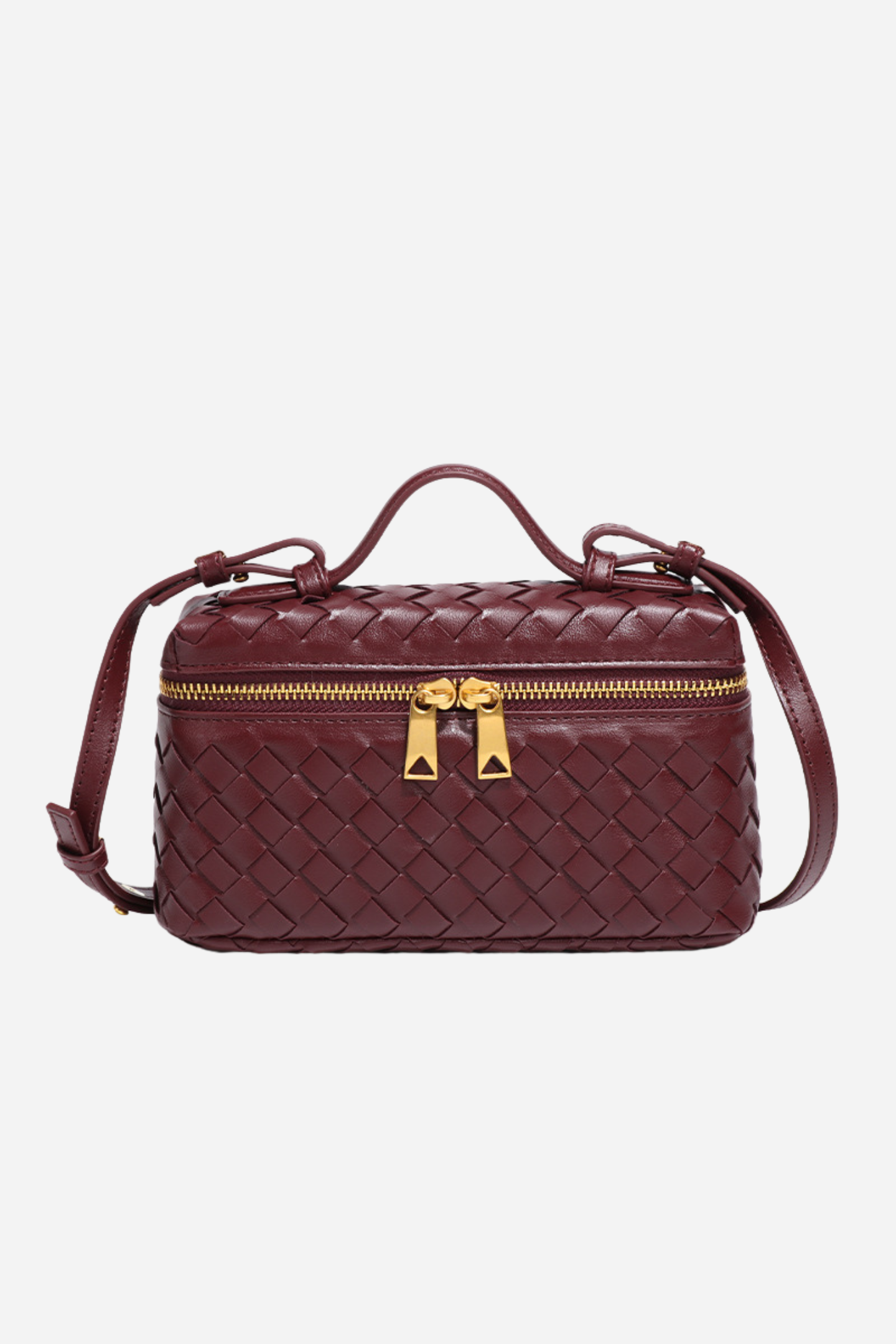 Weaved Leather Crossbody Bag