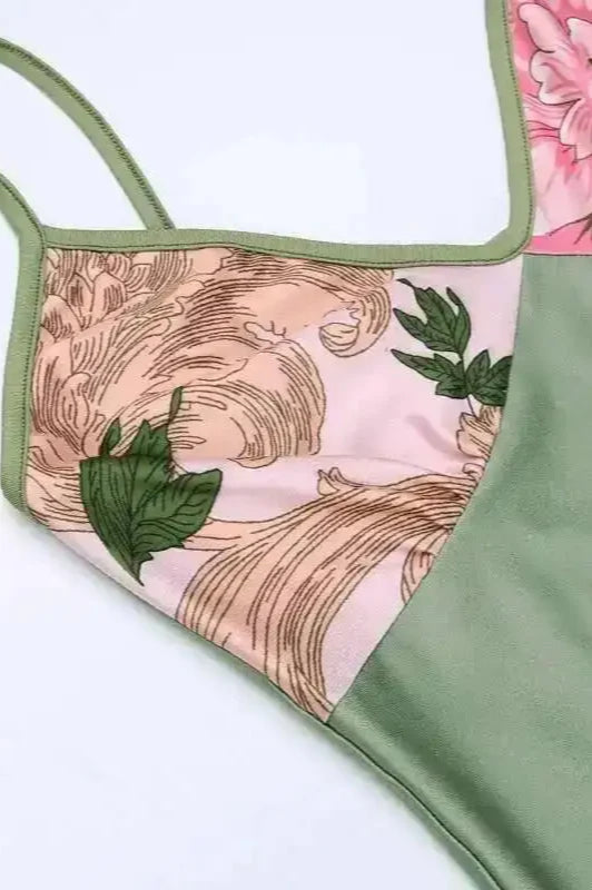 Elegant Spaghetti Strap Maxi Floral Dress