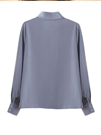 Freda French Style Bow Lace Blouse