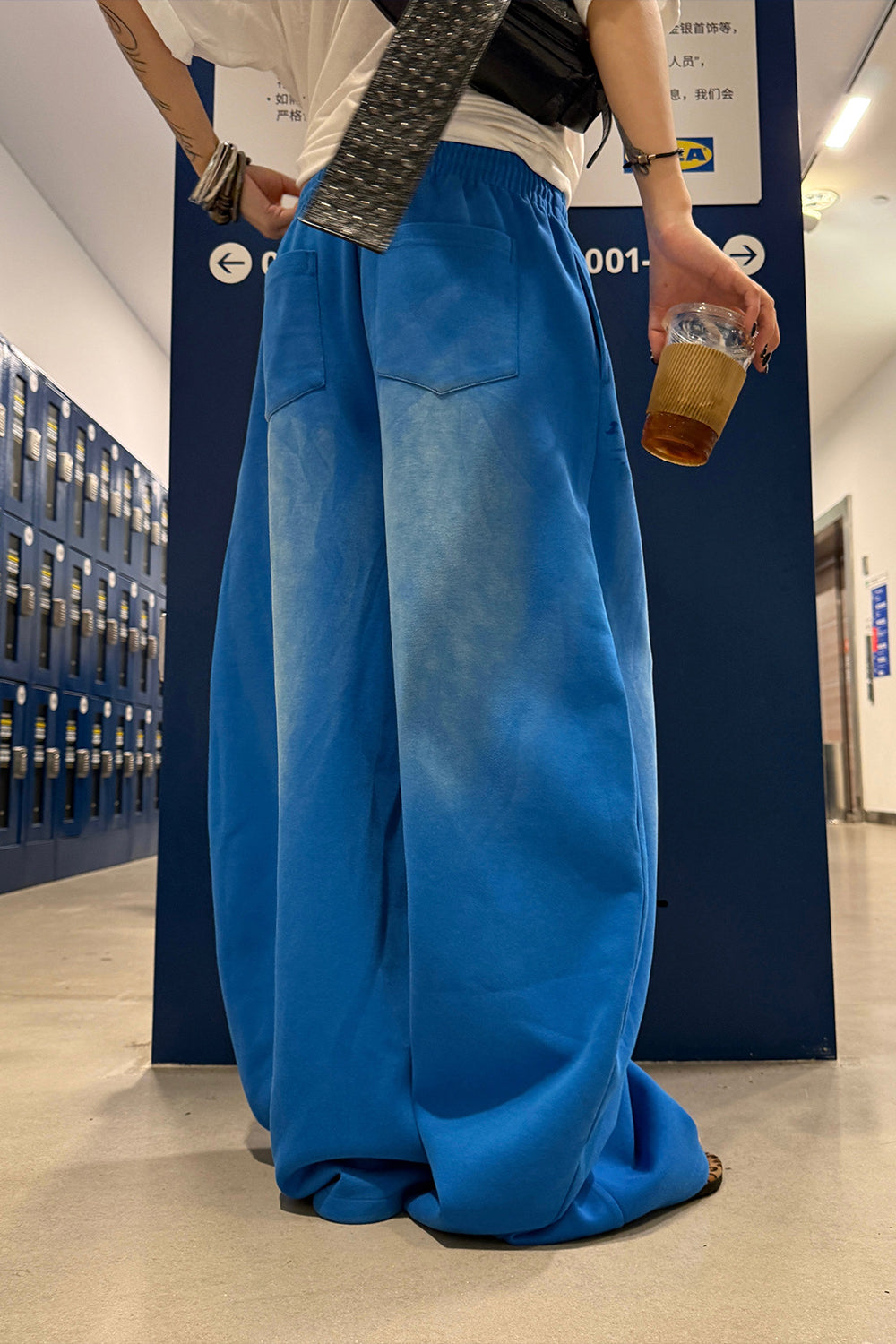 Y2K Oversized Blue Sweat Pant