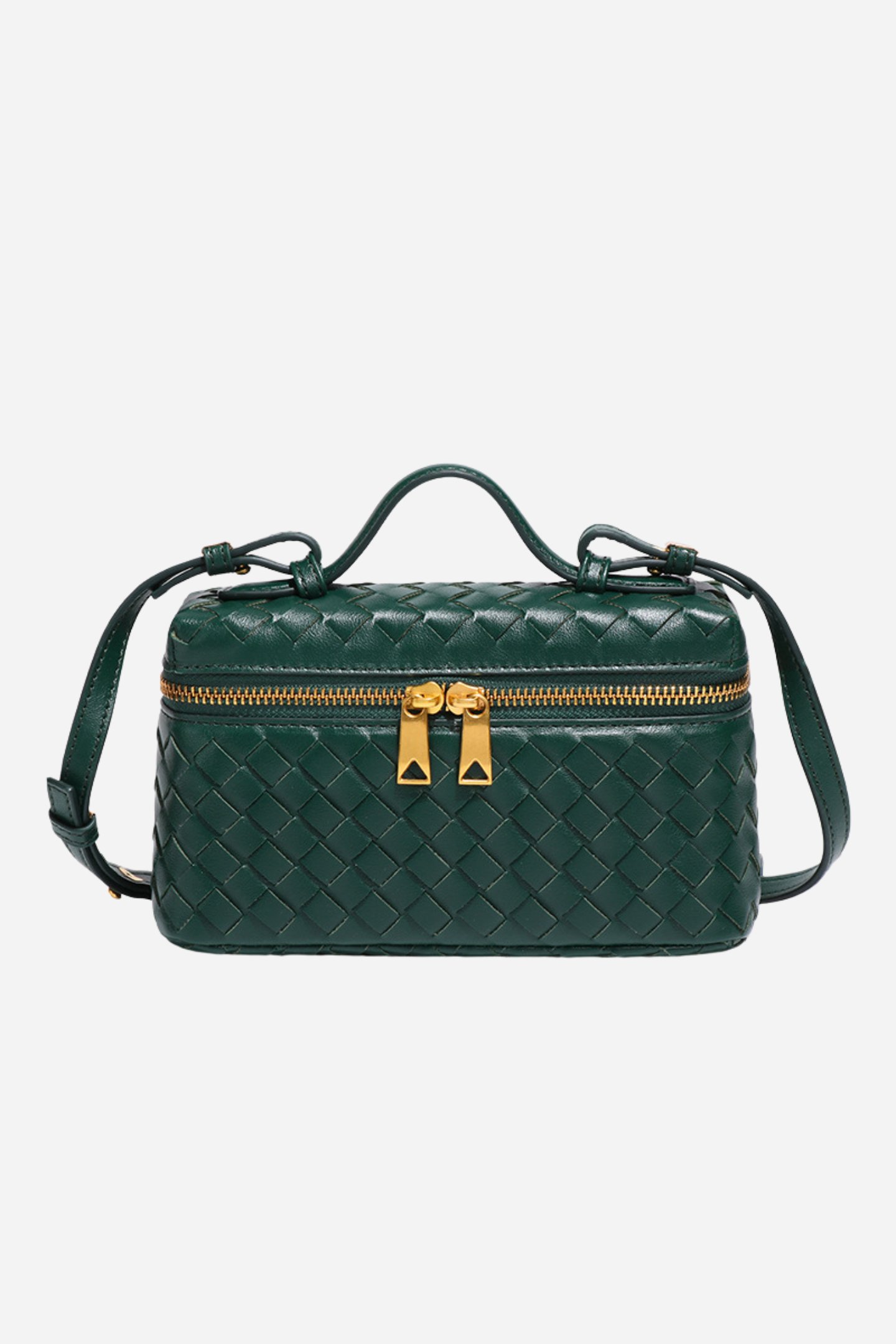 Weaved Leather Crossbody Bag