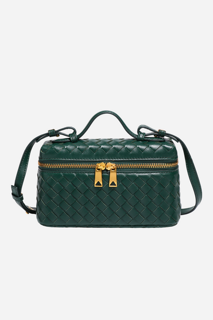 Weaved Leather Crossbody Bag