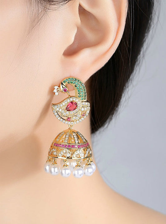 Phoenix Imitation Pearl Statement Drop Earrings