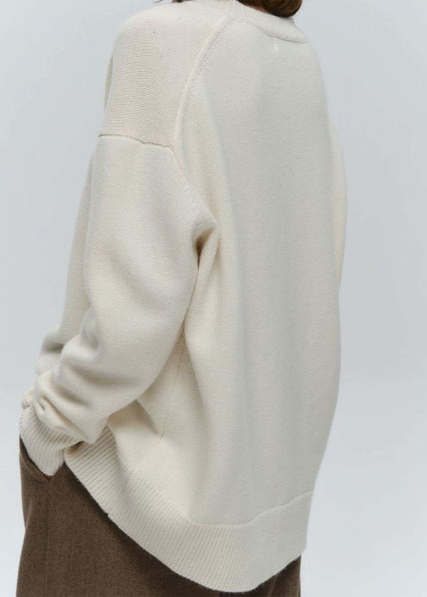 Cocoa Haze - Relaxed Knit Pullover Sweater