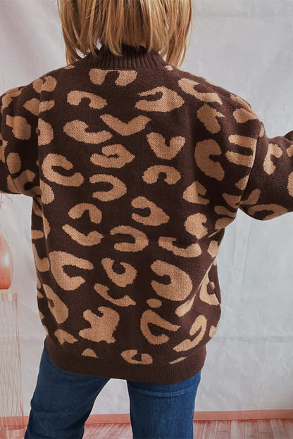 Casual Leopard Long Sleeve Cardigan