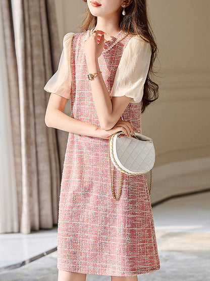 Sarah Retro Crew Neck Textured Knitted Dress