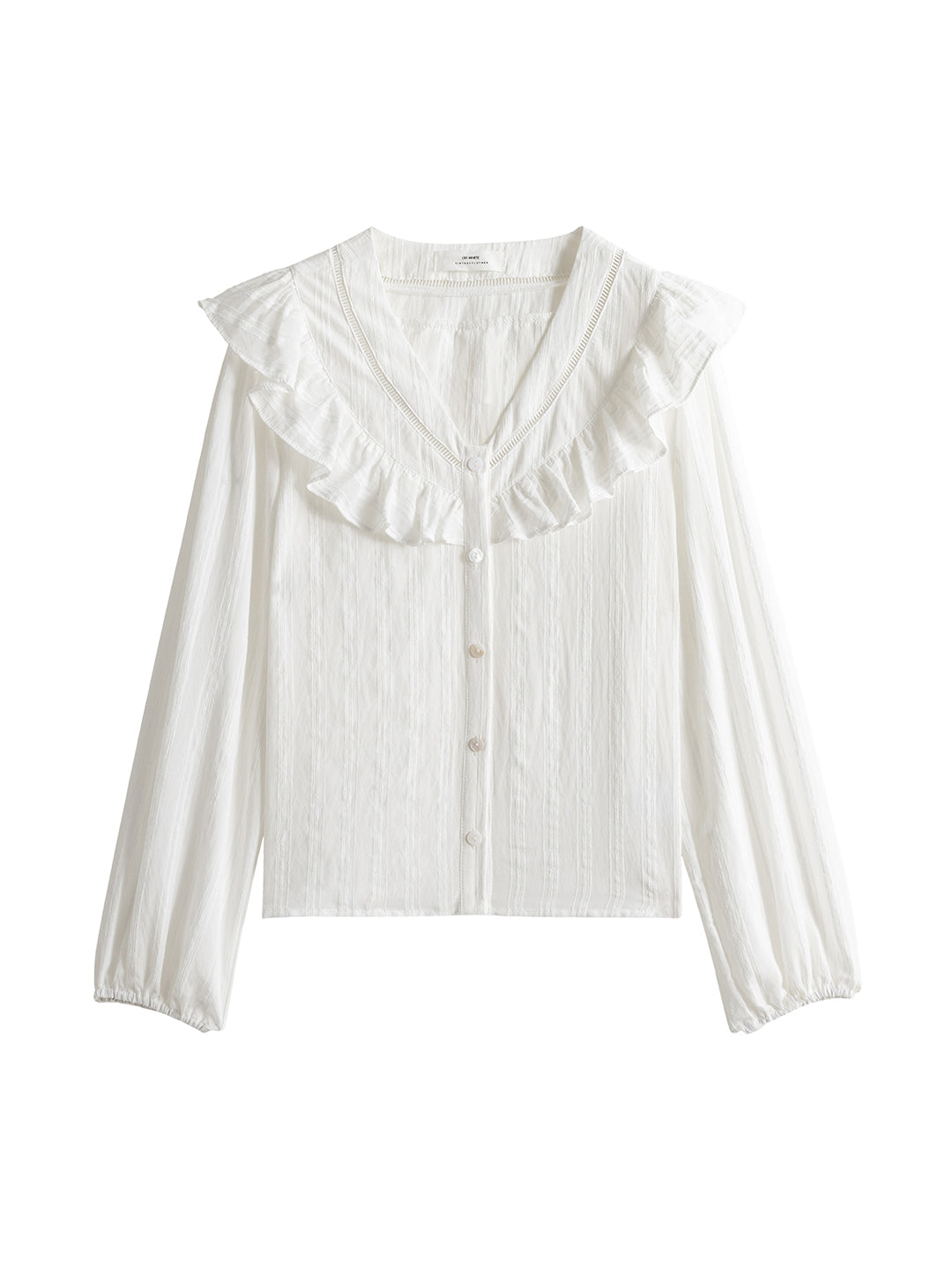 Roselili Delicate Lace V-Neck Blouse