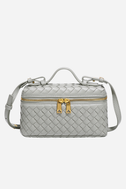 Weaved Leather Crossbody Bag