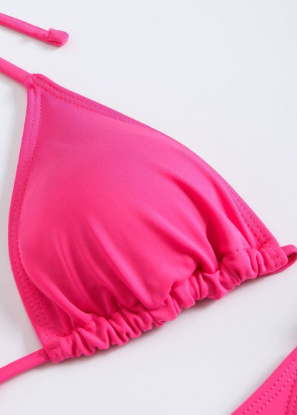 Rio Glow - Sheer Knit Beach Cover-Up & Triangle Bikini Set