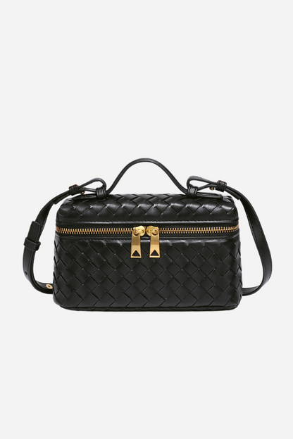 Weaved Leather Crossbody Bag