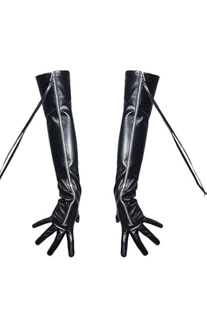 PU Leather Tassel Gloves