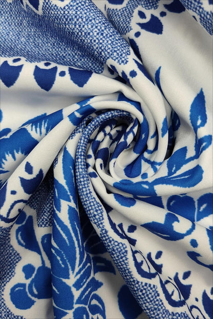 Chic Floral Print High-Waist  Maxi Dress