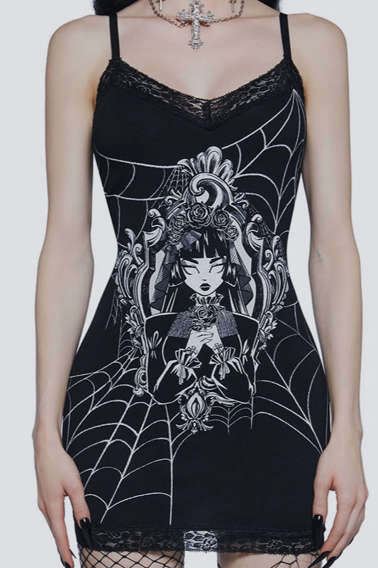 Street Style Graphic Cami Mini Dress