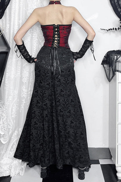 Jacquard Halter Bodycon Bustier Corset