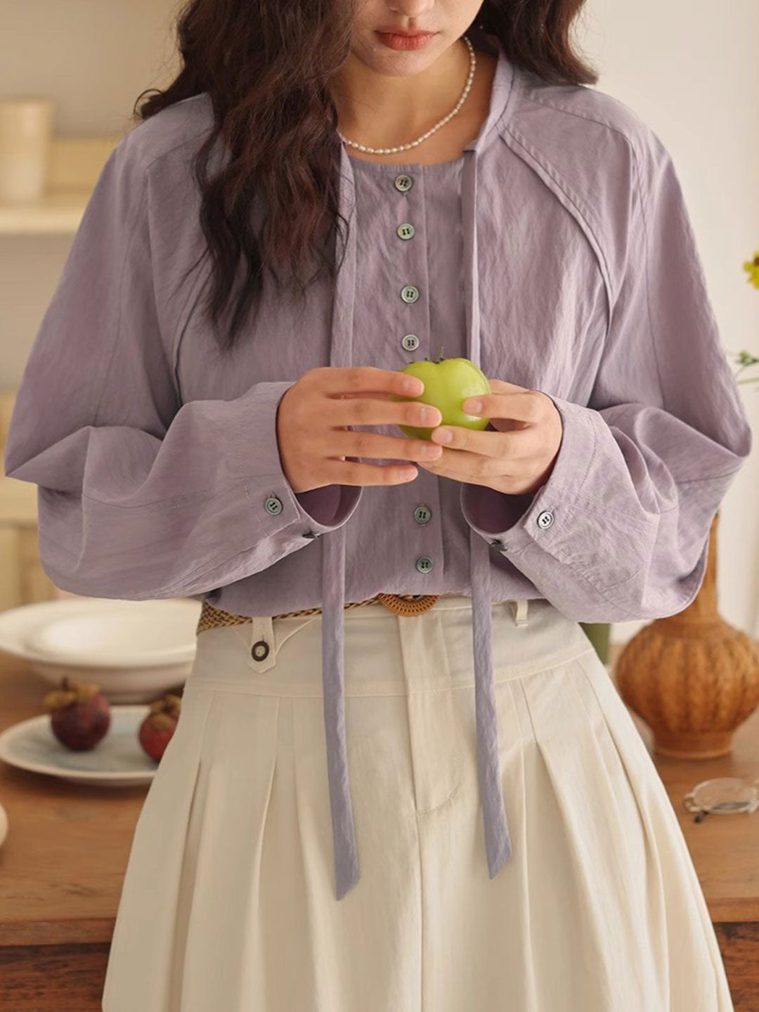 Faith Casual Collar Drawstring Shirt