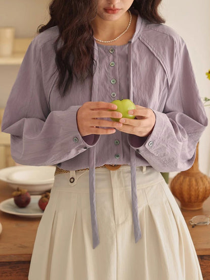 Faith Casual Collar Drawstring Shirt