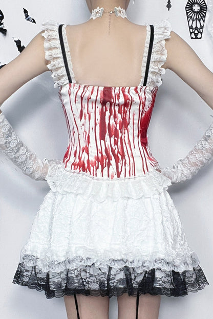 Halloween Red Halter Corset