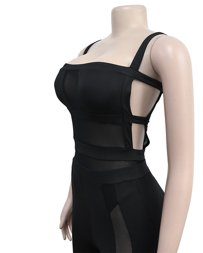 Mesh Jumpsuit Suit